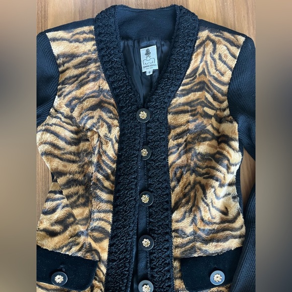 VINTAGE 90s high fashion -GEMMA KAHNG leopard jacket size 8 🐆🤎🐆🎩 - Picture 1 of 7
